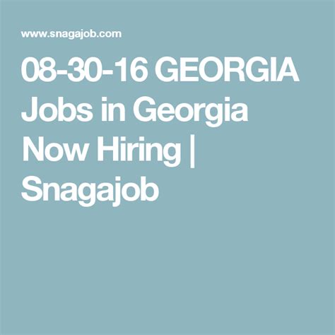 How To Get A Job In Georgia